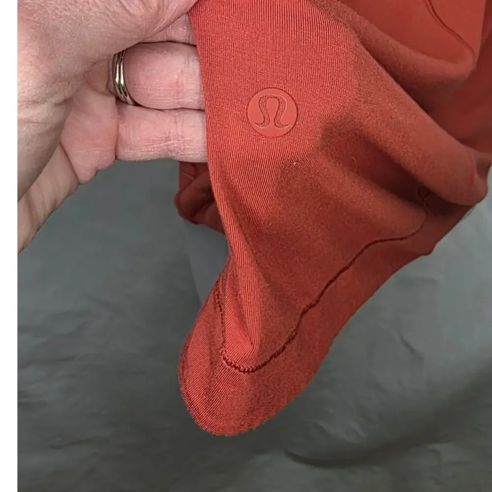 lululemon Modal Pleated Shoulder Tank Top W1DJMS Orange Sleeveless Yoga Studio